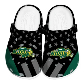 North Dakota State Bison Stellar Stripes Theme Clogs