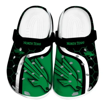 North Texas Mean Green Hexagon Grid Clogs