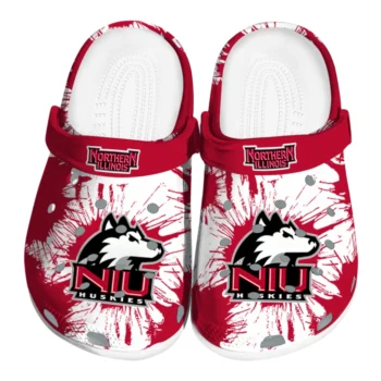 Northern Illinois Huskies Splatter Graphics Clogs