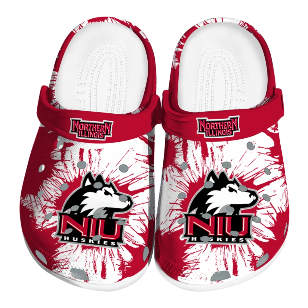 northern-illinois-huskies-splatter-graphics-clogs-best-selling northern illinois huskies splatter graphics clogs best selling