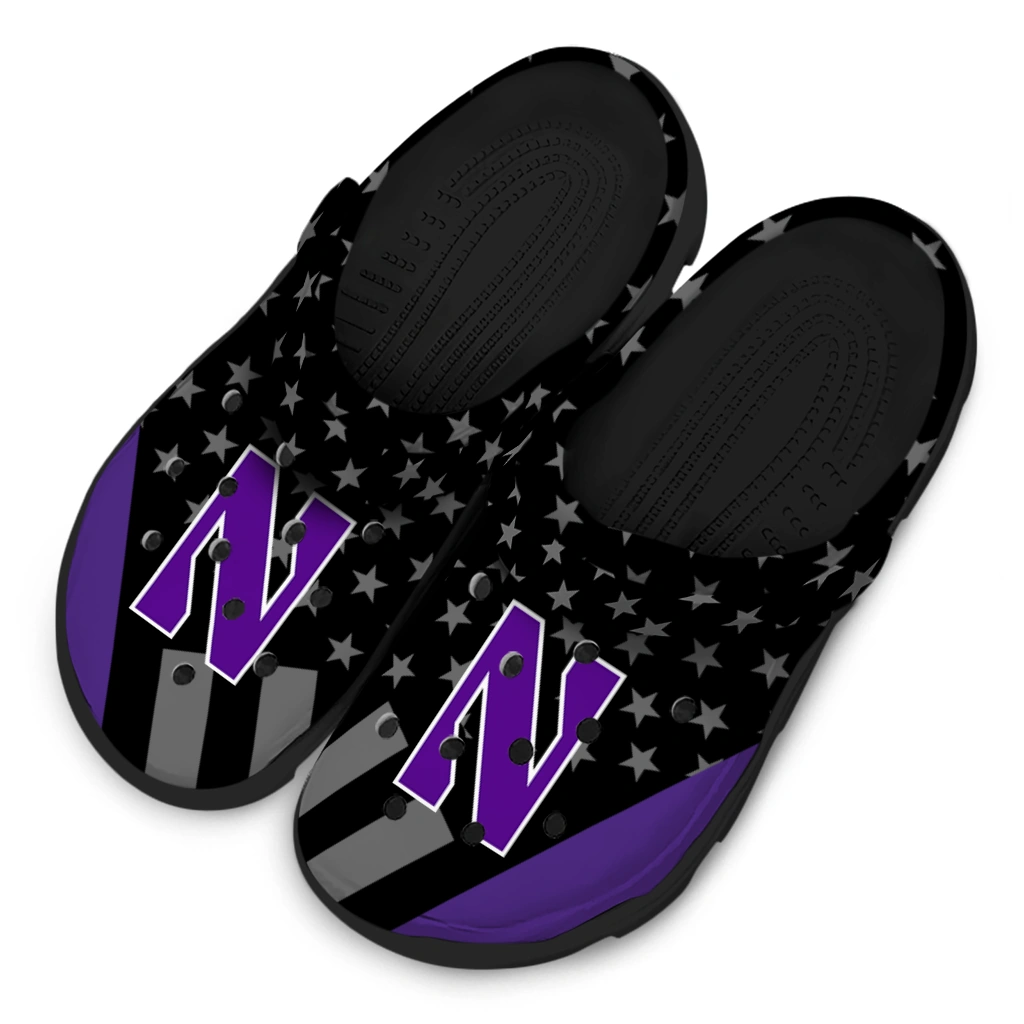 northwestern-wildcats-stellar-stripes-theme-clogs-latest-model