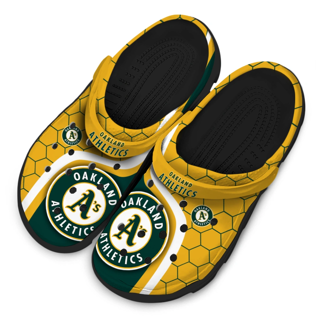 oakland-athletics-hexagon-grid-clogs-latest-model