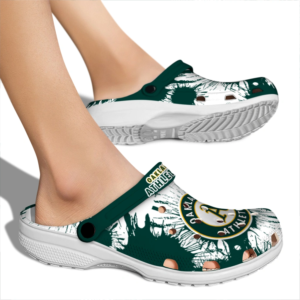 oakland-athletics-splatter-graphics-clogs-fashion-forward