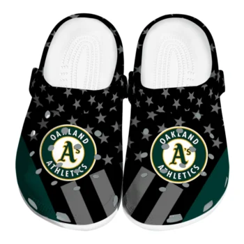 Oakland Athletics Stellar Stripes Theme Clogs