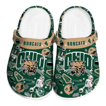 Ohio Bobcats Football Icons Clogs