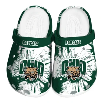 Ohio Bobcats Splatter Graphics Clogs