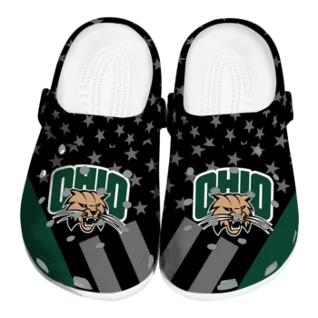 Ohio Bobcats Stellar Stripes Theme Clogs