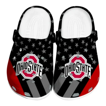 Ohio State Buckeyes Stellar Stripes Theme Clogs
