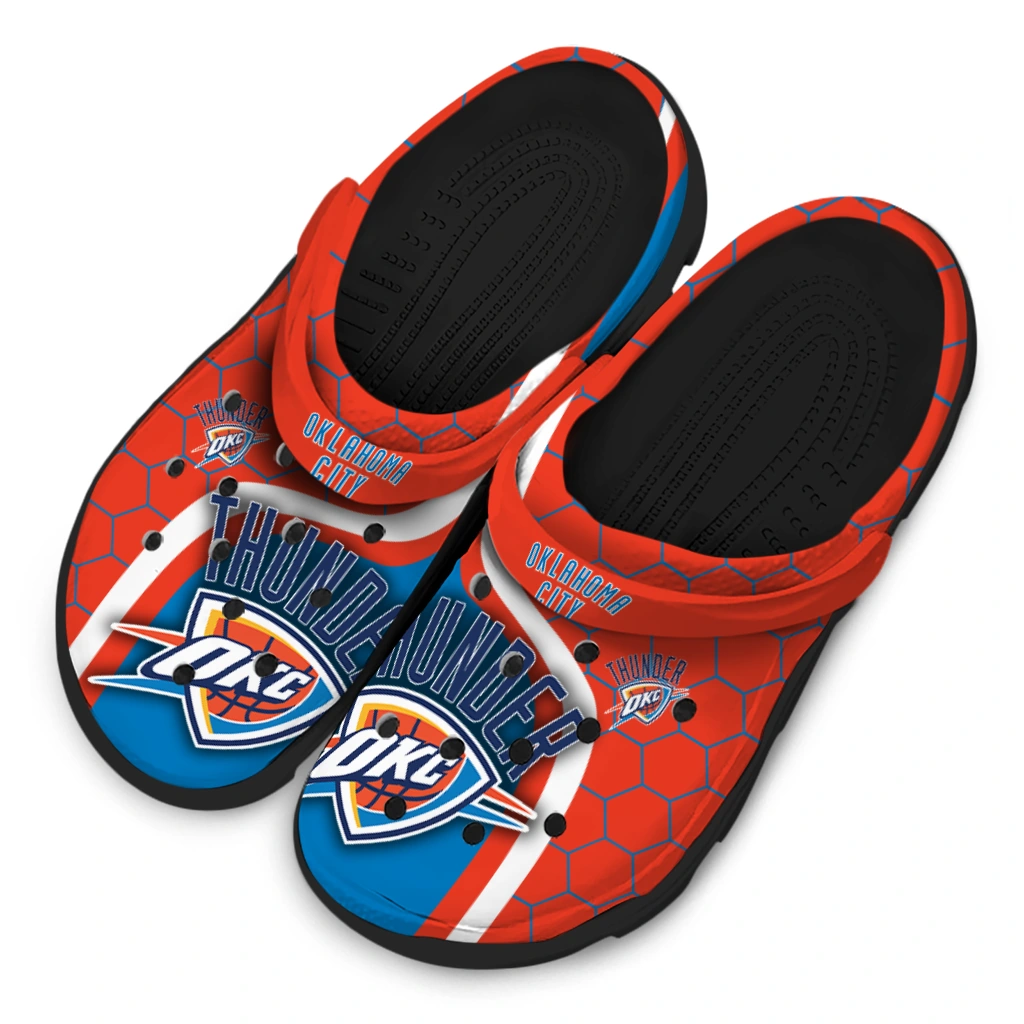 oklahoma-city-thunder-hexagon-grid-clogs-latest-model