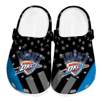 Oklahoma City Thunder Stellar Stripes Theme Clogs