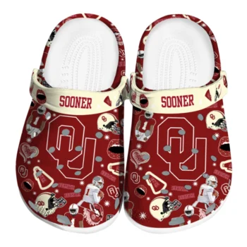 Oklahoma Sooners Football Icons Clogs