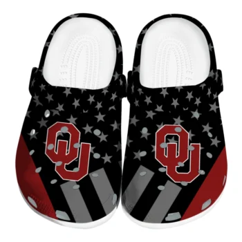 Oklahoma Sooners Stellar Stripes Theme Clogs