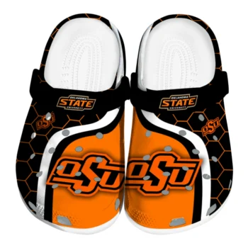 Oklahoma State Cowboys Hexagon Grid Clogs