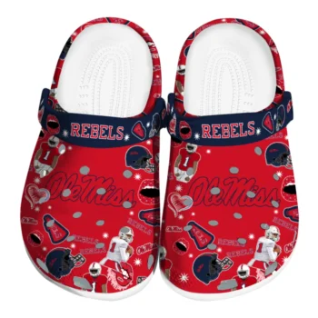 Ole Miss Rebels Football Icons Clogs