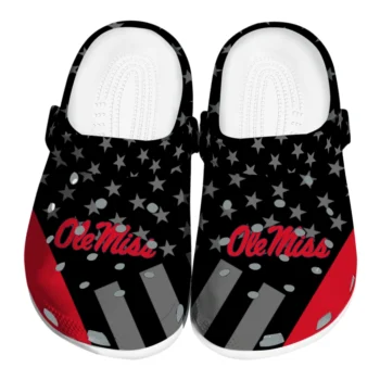 Ole Miss Rebels Stellar Stripes Theme Clogs