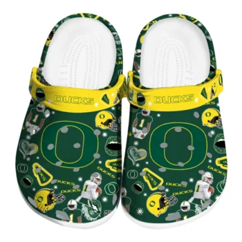 Oregon Ducks Football Icons Clogs