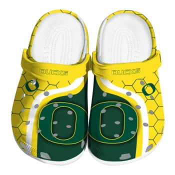 Oregon Ducks Hexagon Grid Clogs
