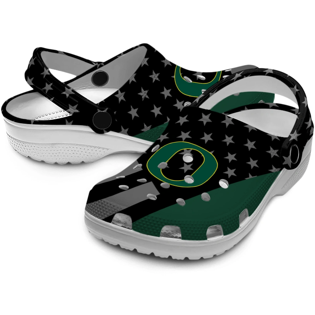 oregon-ducks-stellar-stripes-theme-clogs-high-quality