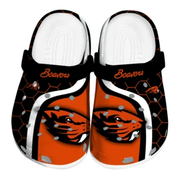 Oregon State Beavers Hexagon Grid Clogs