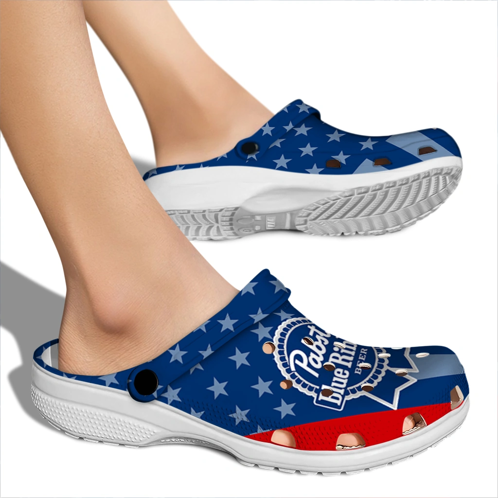 pabst-blue-ribbon-stars-blue-red-clogs-fashion-forward-hey-clogs.webp
