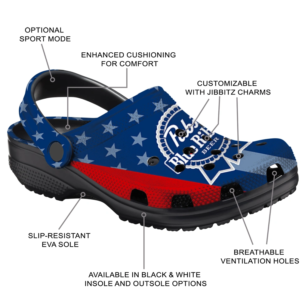 pabst-blue-ribbon-stars-blue-red-clogs-new-arrival-hey-clogs.webp