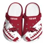 personalized-arkansas-razorbacks-football-motif-clogs-best-selling
