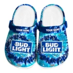 personalized-bud-light-blue-swirl-blue-white-clogs-best-selling-hey-clogs.webp