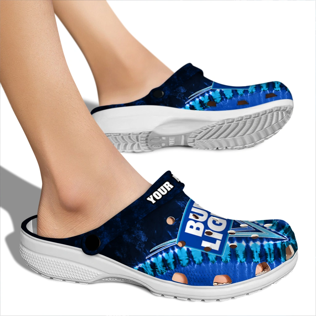 personalized-bud-light-bud-chevron-blue-black-clogs-fashion-forward-hey-clogs.webp