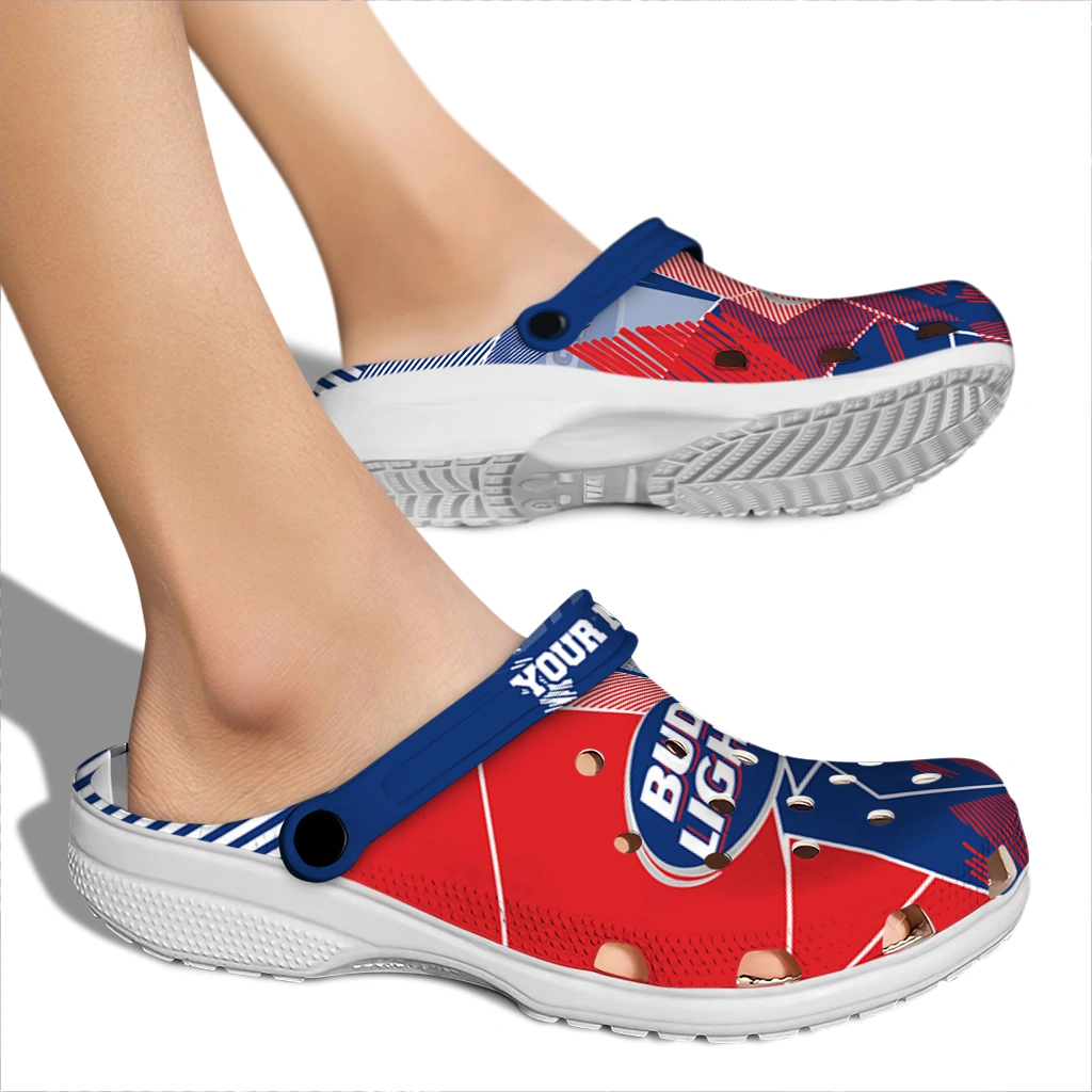 personalized-bud-light-mosaic-pattern-red-blue-clogs-fashion-forward-hey-clogs.webp