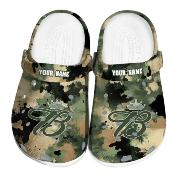 Personalized Budweiser Camouflage Green Brown Clogs