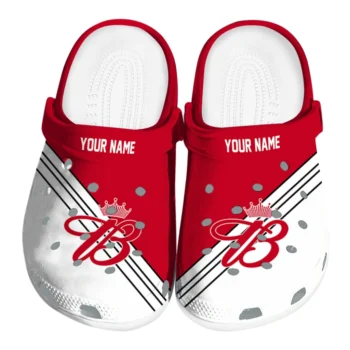 Personalized Budweiser EL Corner Red White Clogs