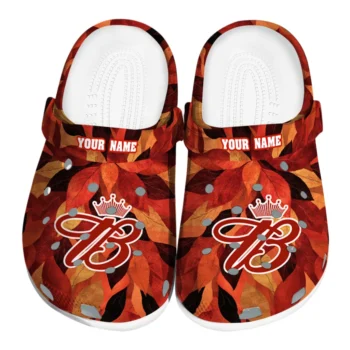 Personalized Budweiser Leaf Burst Red Orange Clogs