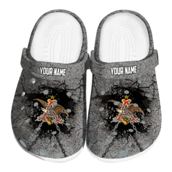 Personalized Budweiser Stone Effect Gray Black Clogs