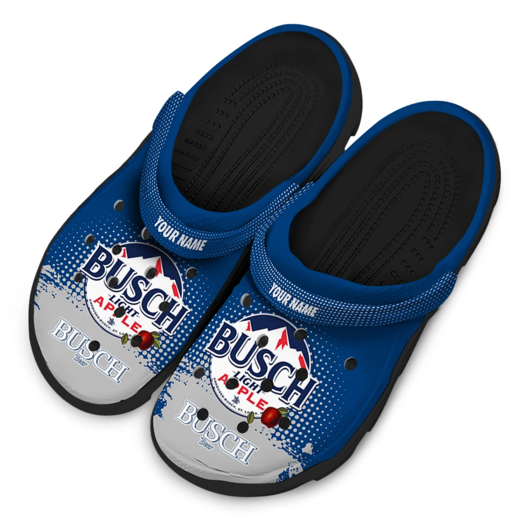 personalized-busch-light-badge-blue-gray-clogs-latest-model-hey-clogs.webp