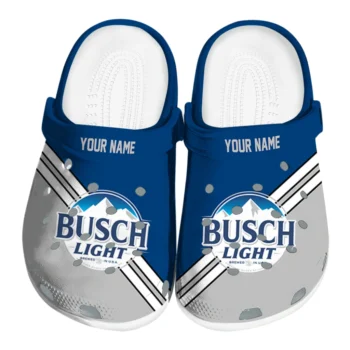 Personalized Busch Light Busch Accent Blue Gray Clogs