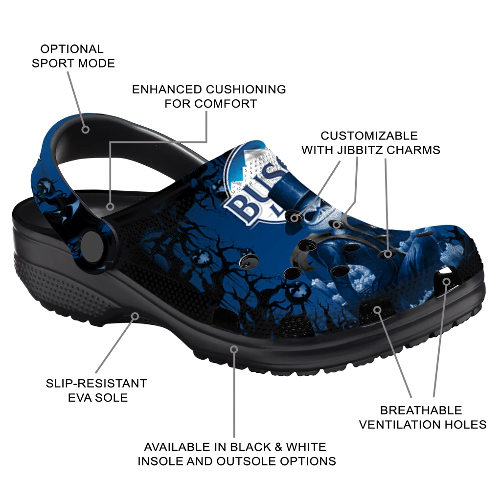 personalized-busch-light-spooky-pattern-blue-black-clogs-new-arrival-hey-clogs.webp