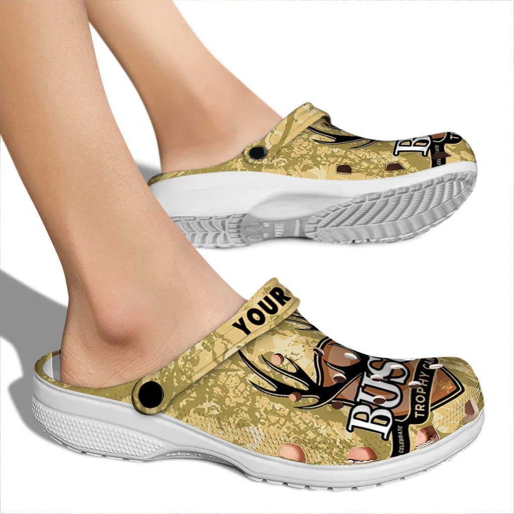 personalized-busch-light-trophy-cans-beige-brown-clogs-fashion-forward-hey-clogs.webp