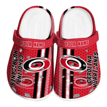 Personalized Carolina Hurricanes Contrasting Stripes Clogs