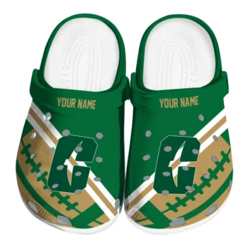 Personalized Charlotte 49ers Football Motif Clogs
