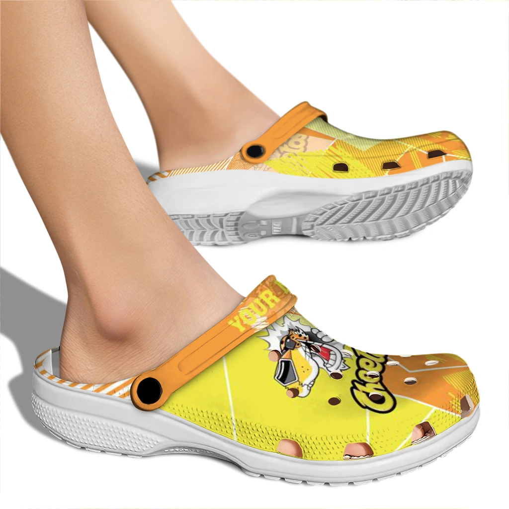 personalized-cheetos-burst-yellow-orange-clogs-fashion-forward-hey-clogs.webp