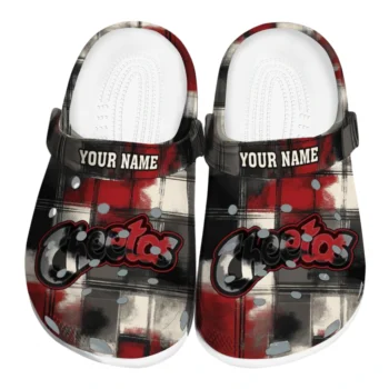Personalized Cheetos Graffiti Font Red Black Clogs