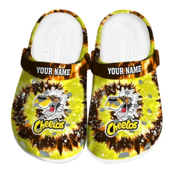 Personalized Cheetos Mascot Center Yellow Brown Clogs