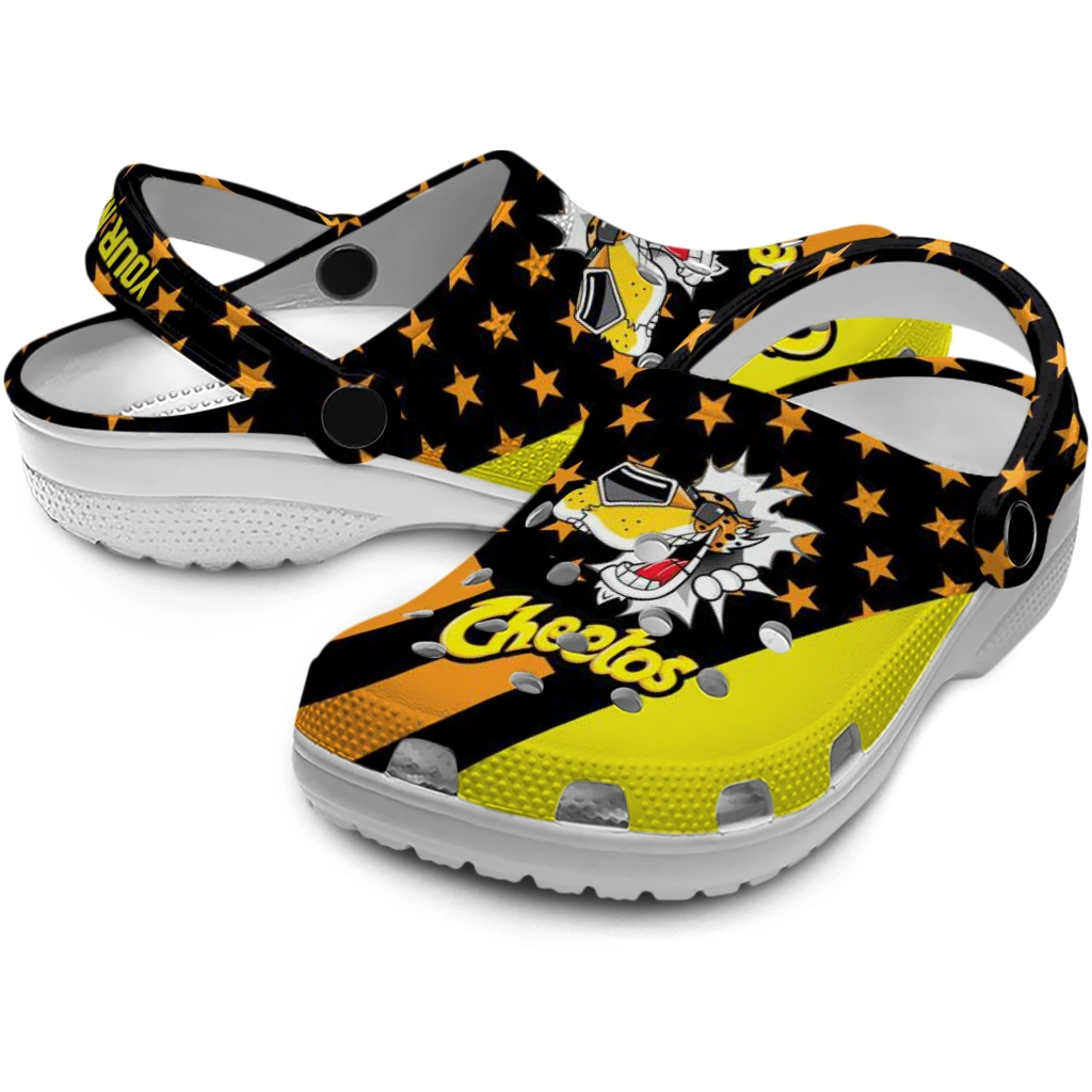 personalized-cheetos-star-pattern-black-yellow-clogs-high-quality-hey-clogs.webp