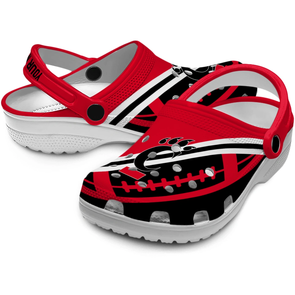 personalized-cincinnati-bearcats-football-motif-clogs-high-quality
