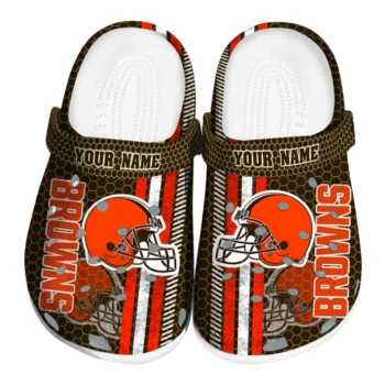 Personalized Cleveland Browns Contrasting Stripes Clogs