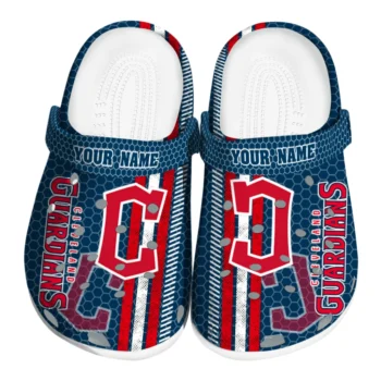Personalized Cleveland Guardians Contrasting Stripes Clogs