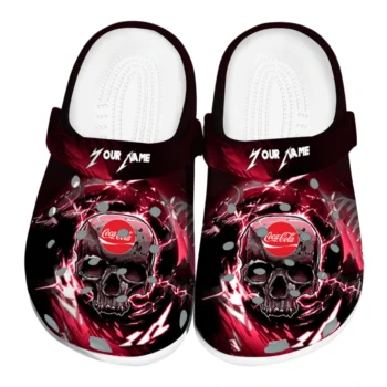 Personalized Coca-Cola Energy Skull Black Red Clogs