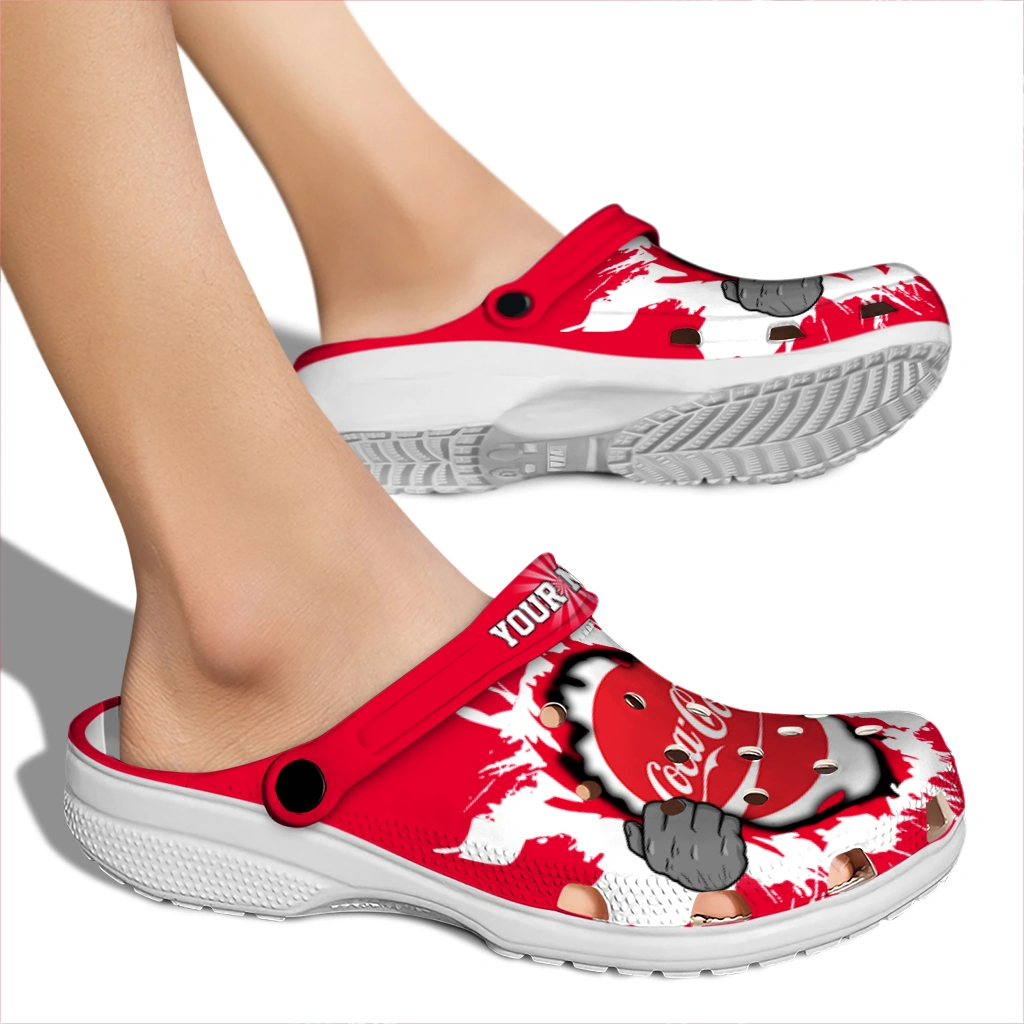 personalized-coca-cola-punch-motif-red-white-clogs-fashion-forward-hey-clogs.webp