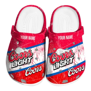Personalized Coors Light Beer Coors Light Red White Clogs