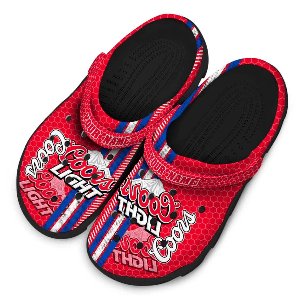 personalized-coors-light-beer-script-badge-red-blue-clogs-latest-model-hey-clogs.webp
